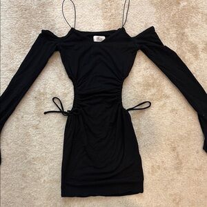 Oh Polly Black Off-Shoulder Dress